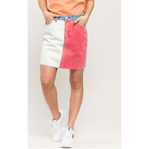 Tommy Hilfiger Short Denim Skirt Y2K Flag Striped NWT | 10 | Red White Blue